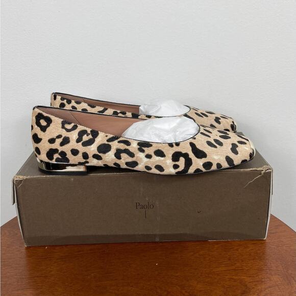 New Linea Paolo Deja Genuine Calf Hair Skimmer Flat Women's Size 10 - Picture 5 of 8